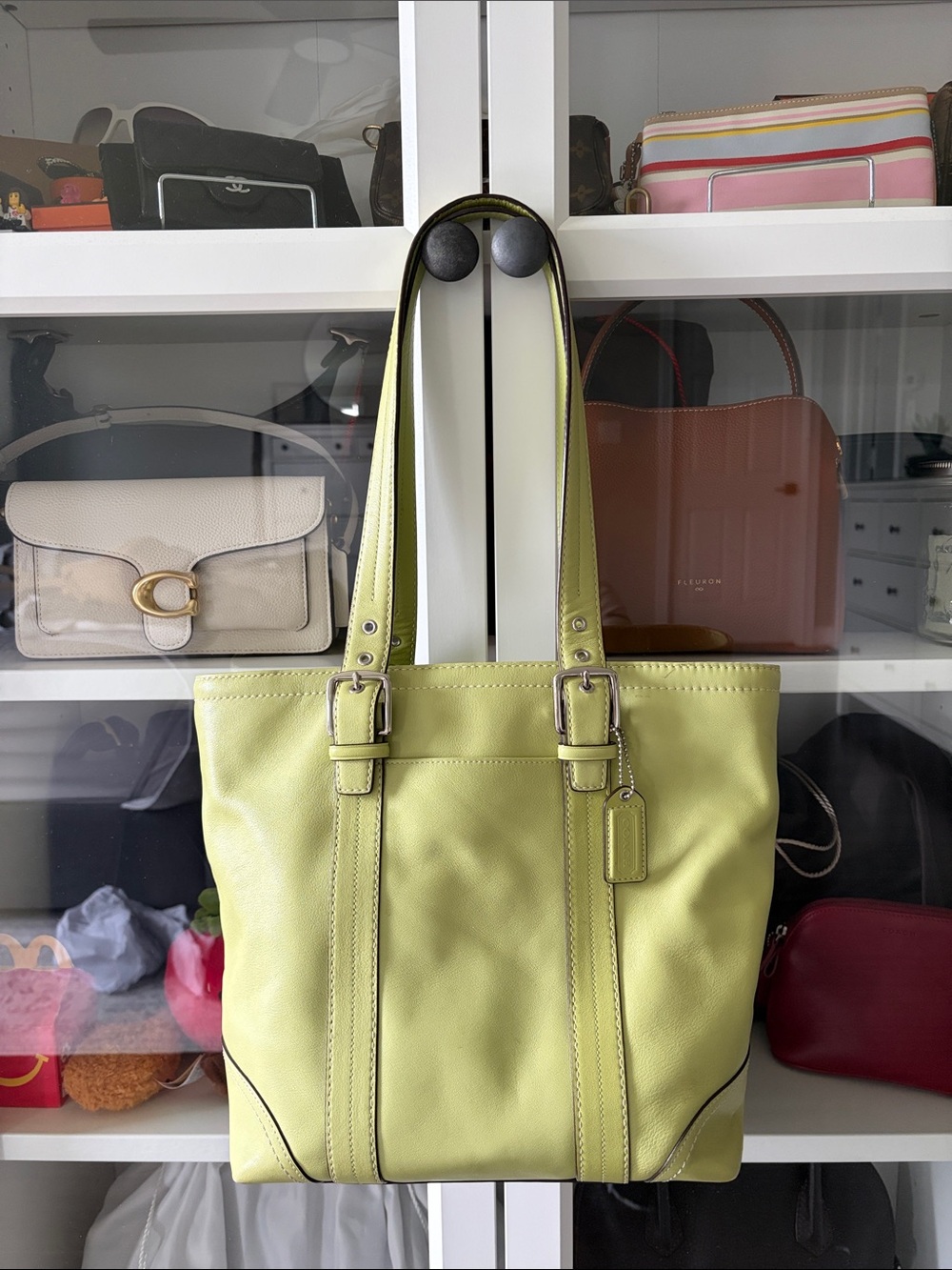 Y2K Lime 🍋‍🟩 Coach Hampton Tote Shoulder bag